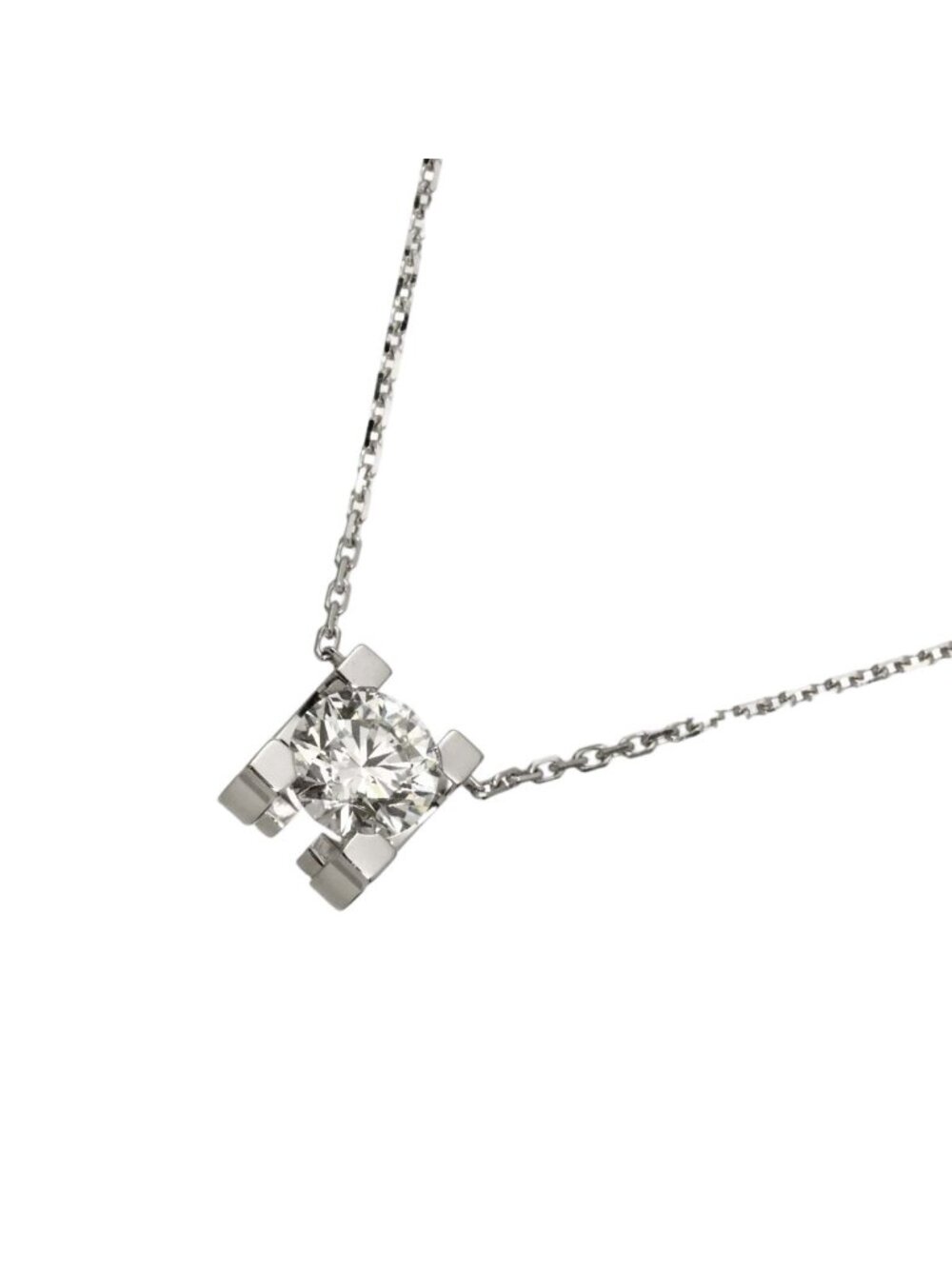 Cartier C de Cartier Diamond Necklace 42 18k White Gold